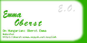 emma oberst business card